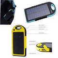 Outdoor solar phone charger with carabiner